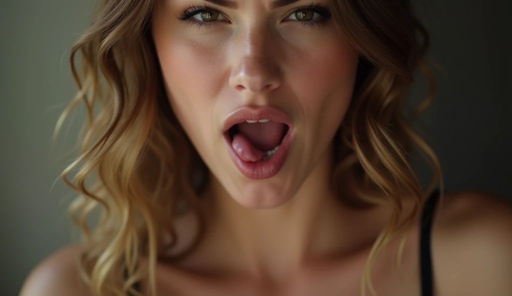 Cum in naked girls mouth