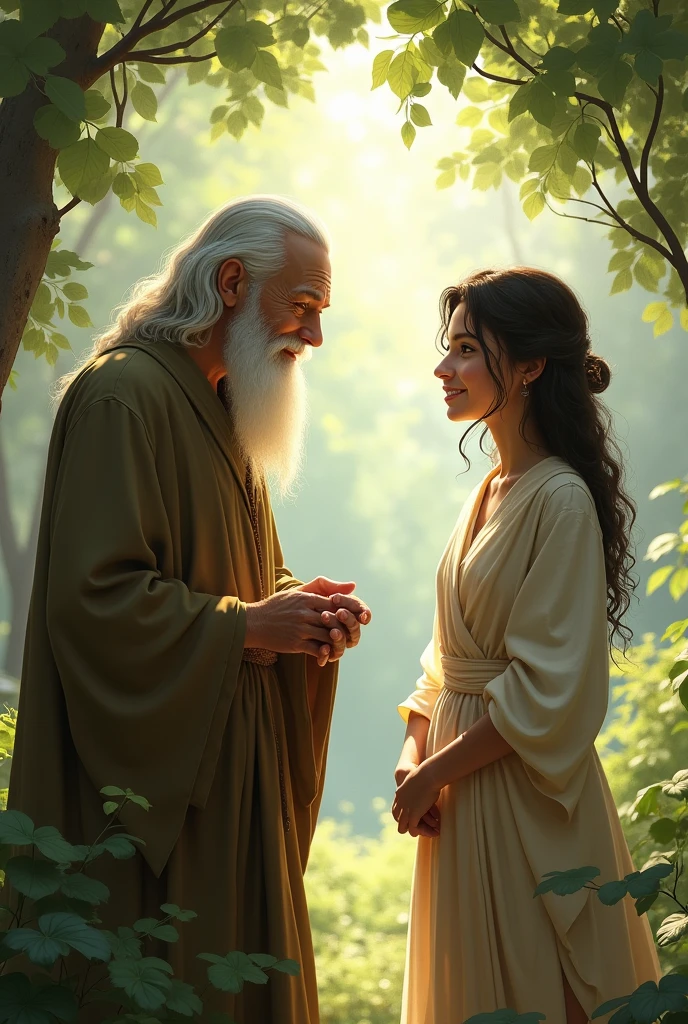 Two person conversation 
The sage smiled and said, "You’ve found the answer because you followed the path."