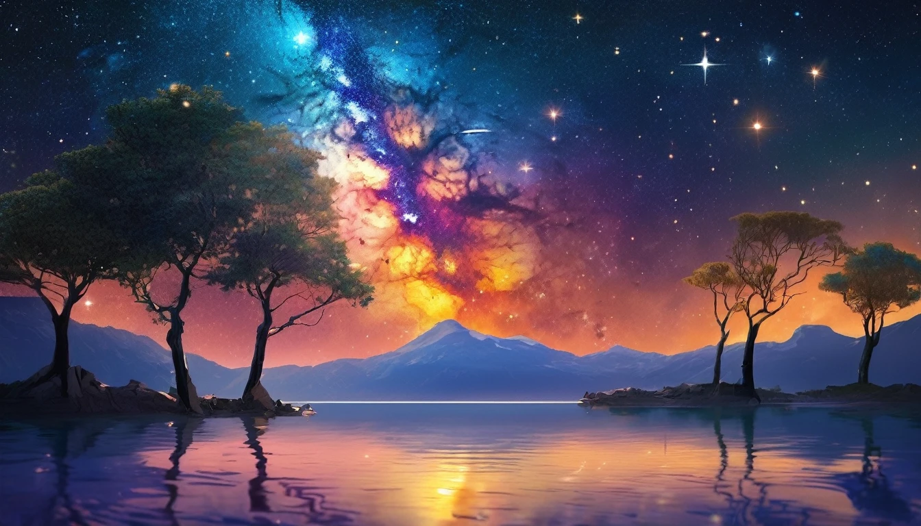 While peeking、Raise your consciousness、milky way、universe、Twinkle Star、Wet、Shining Crafts、Highest quality