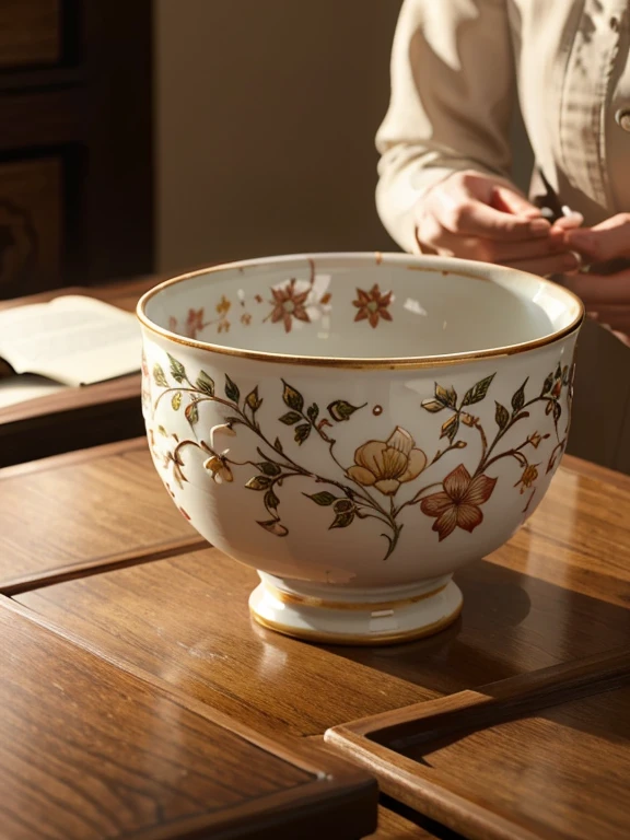 beautiful,Ceramic tea bowl,Detailed,Floral,Manual,Craftsmanship,bright,illumination