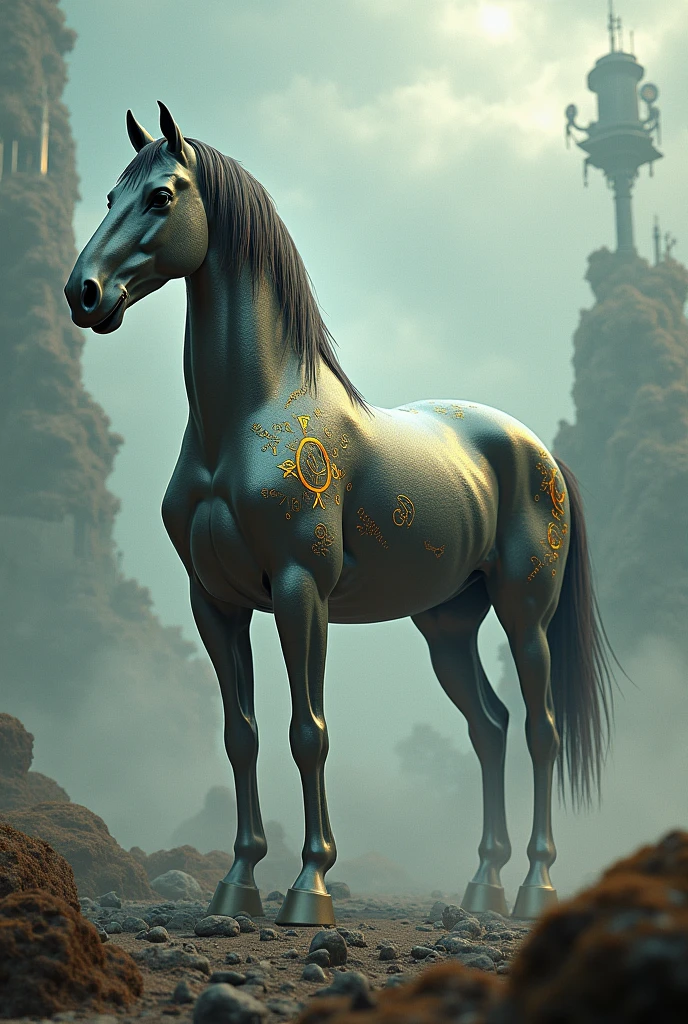 a horse without a leg

