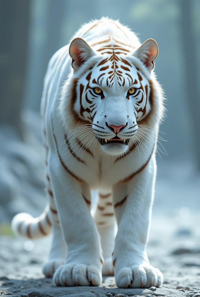 Tiger with white