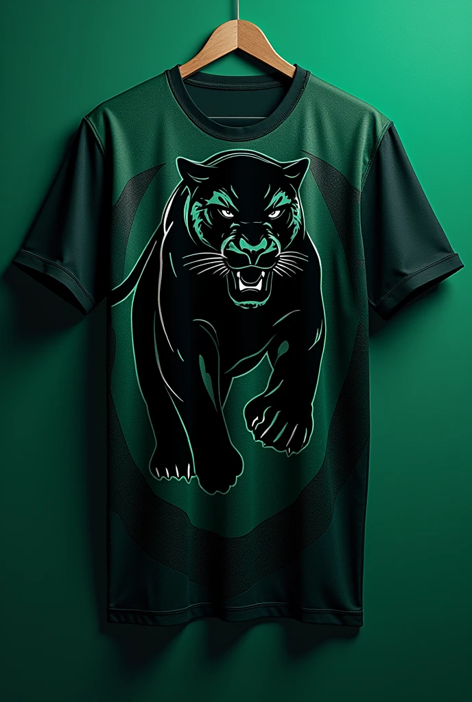 Dark green black panther design jersey layout 