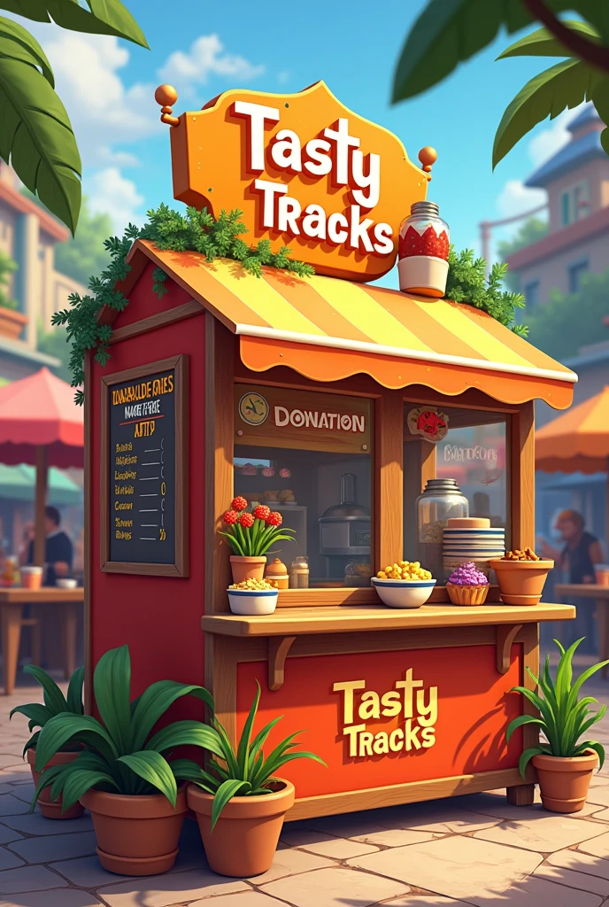 Make menue pumflit Golgapy 150 only six
Loaded fries 100 rupees per plate
Cupcake 100 rupees one piece
Donate 100 rupees one piece
Stall name tasty tracks