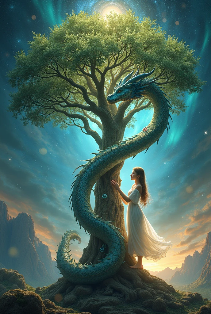 Tree of Life girl dragon