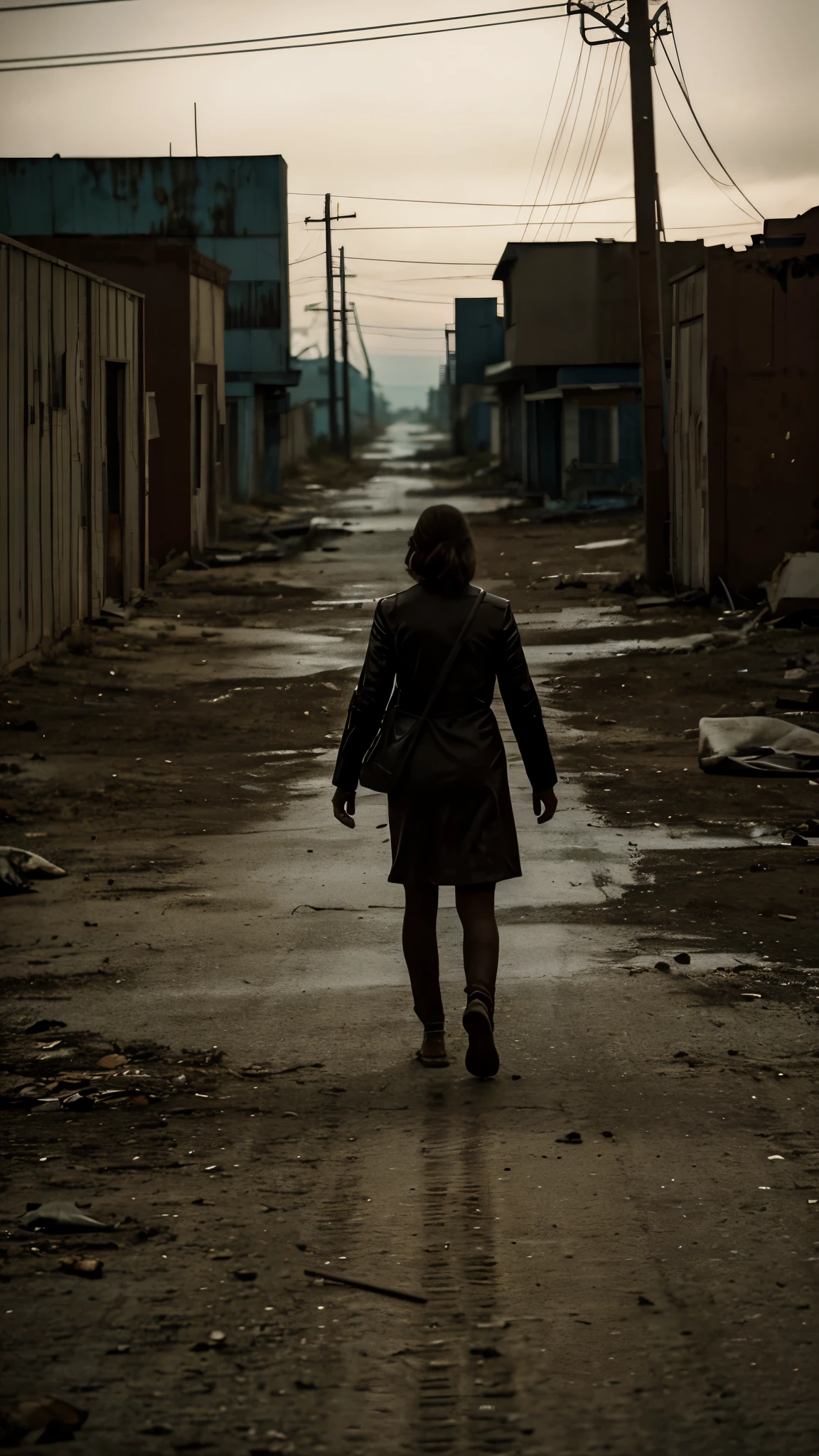 "Transition to flashbacks: Illustrate women walking alone in dark, rundown areas, followed by eerie shots of their lifeless bodies discarded in desolate locations—empty lots, dirt roads, and forgotten alleys. The scenes should evoke a feeling of abandonment and neglect, with subtle hints of the killer's presence."