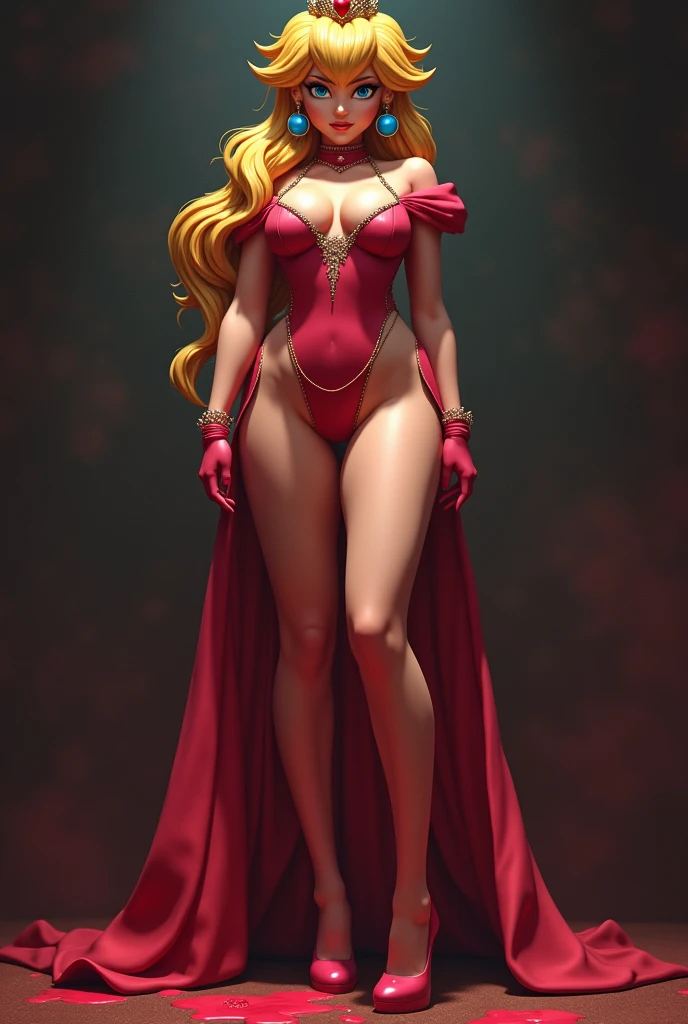 ((The most beautiful supermodel)) (()) ((blue eyes)), ((dark eyeshadows make up)) ((red lips)) ((long wavy pink and blonde hair) ((big breast:1.5)) ((slender body:1.3)) ((wear sequins thong bikini, high heels)) ((jewelry, earrings, long fabric tail, cosplay wings)) ((catwalk on runway bikini fashion show)), ((high definition:1.5), ((masterpiece:1.5))((8k:1.5)) ((Best quality:1.4)), more_details:-1, more_details:0, more_details:0.5, more_details:1, more_details:1.5, vibrant color