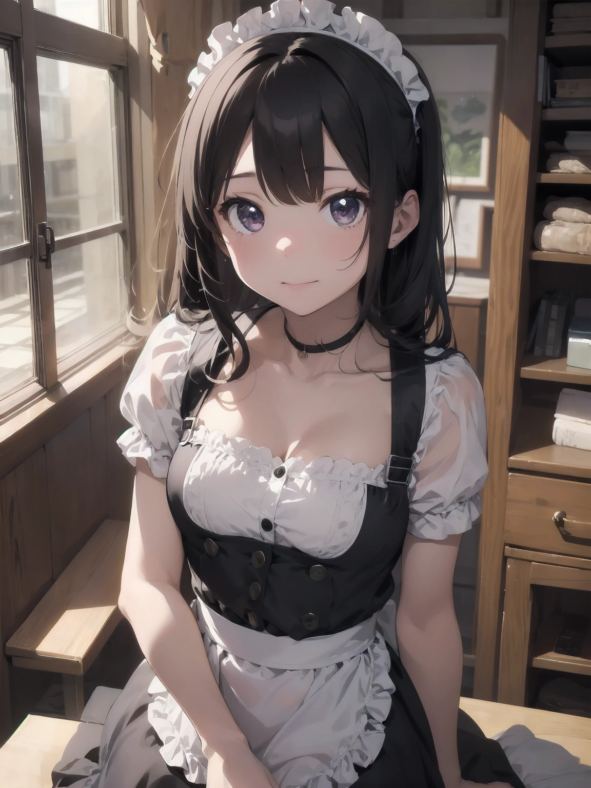 Masterpieces, cute illustration masterpieces, maids in cute poses, traditional maid outfits, solo, girls