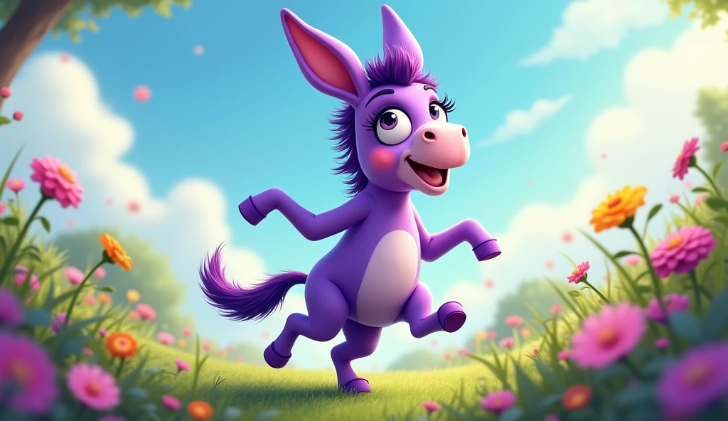 The purple donkey dance everywhere.