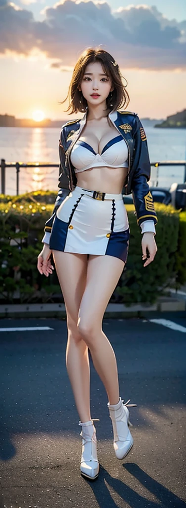 1girl in, sayla mass, Elegant, masutepiece, Convoluted, Army pink uniform dress with a super miniskirt so short you can almost see your pants.........、Pure white panties、Please squat down and show me your white panties.........、Super miniskirt You can see the pants in the miniskirt、White panty、Realistic, Best Quality, absurderes, high face detail, Perfect eyes, 18 years old, Cowboy Shot, realization、, Vibrant colors, Pink Uniform, Skirt、Photography、Gravure photography style、Real Images、Top image quality、1girl in, sayla mass, Elegant,Spread Leg,Show white panties, masutepiece, Convoluted,Ultra mini skirt、White panty、 Realistic, Best Quality, absurderes, high face detail, Perfect eyes, 18 years old, Cowboy Shot, , Vibrant colors, White uniform, Skirt
