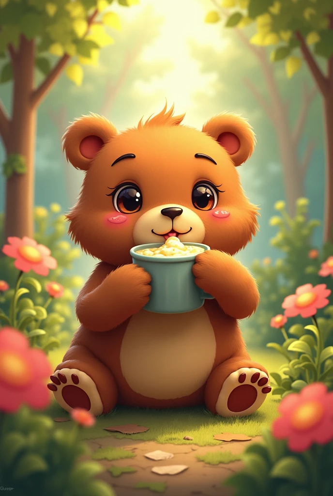 Vinnipux drinking bear