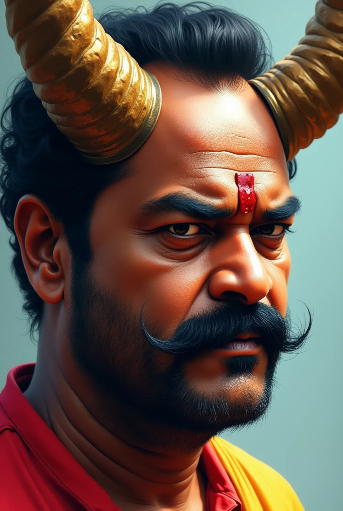 Indian actor mohanlal with horn