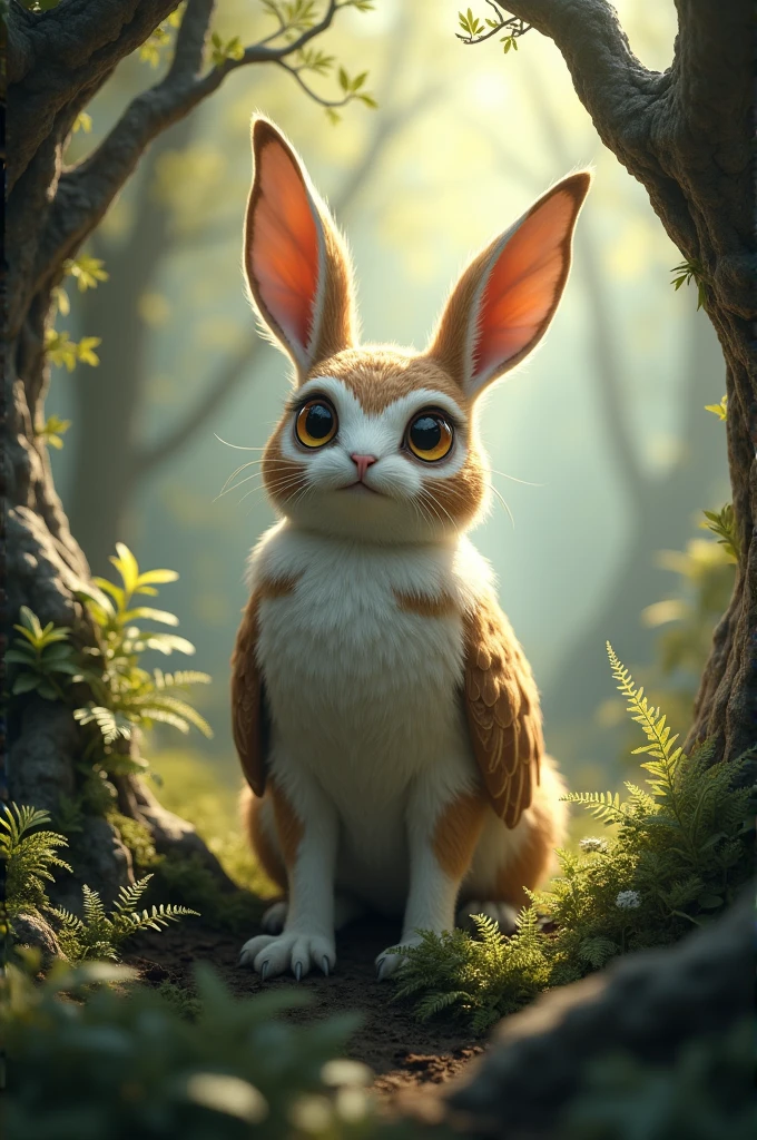 Rabbit with owl head