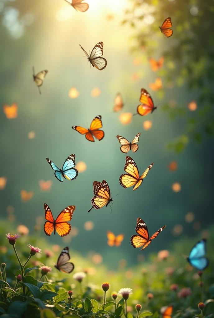Video of 30 seconde of dancing butterflies