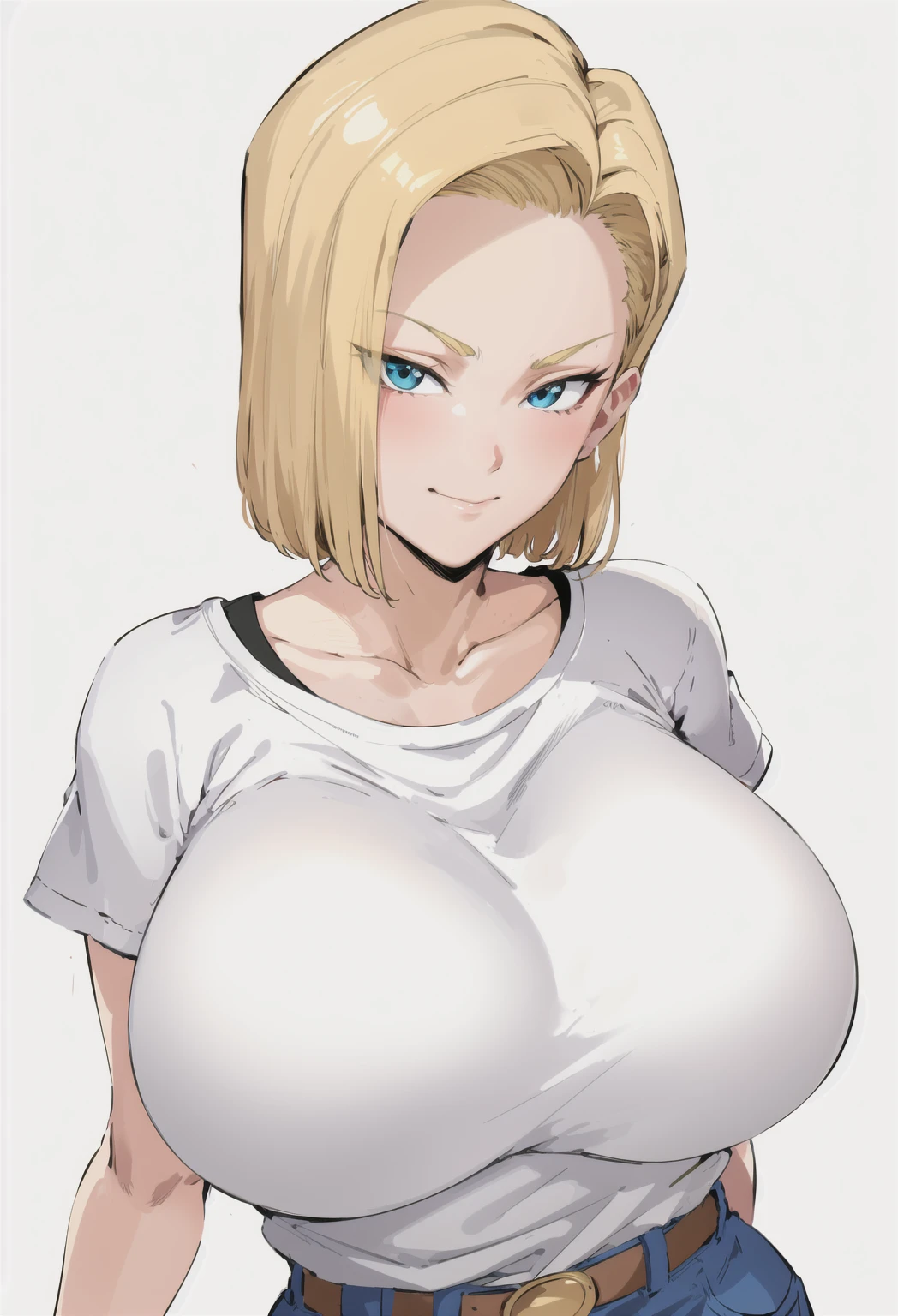 masterpiece, best quality, masterpiece,
1girl, solo, portrait, looking at viewer, saotome mary, (yellow hair), white shirt, medium breasts, (double breast:1.3),
