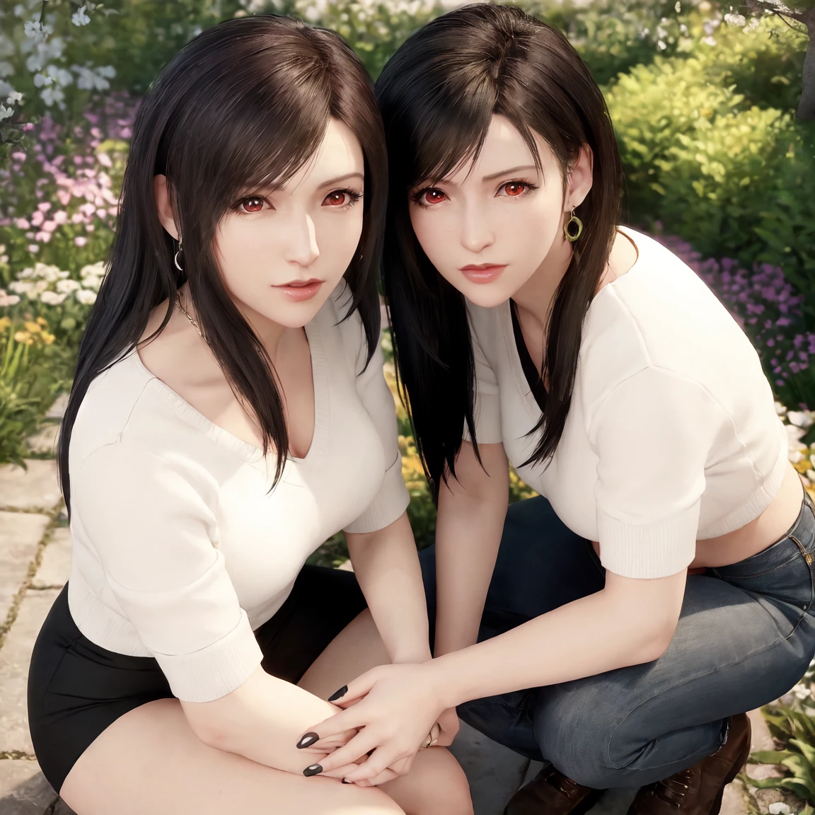android 18,blonde hair,(((Long Straight Hair))), blue eyes, ((Long Slit Red cheongsam)), Red sexy cheongsam, Red , (Big Breasts), looking at the audience,face smile,close-up, portrait, river,rock, ,tree,blue sky,high quality,masterpiece,sexy body, 8K resolution, clean detailed faces,