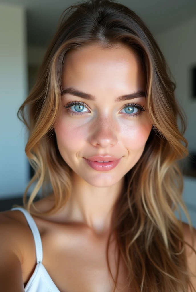 Ukrainian girl selfie clear face show