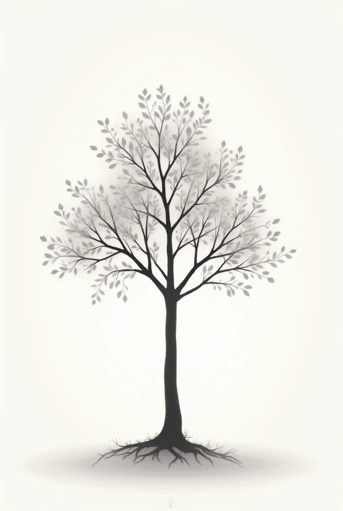 tree of life　simple monochrome happy delicate
