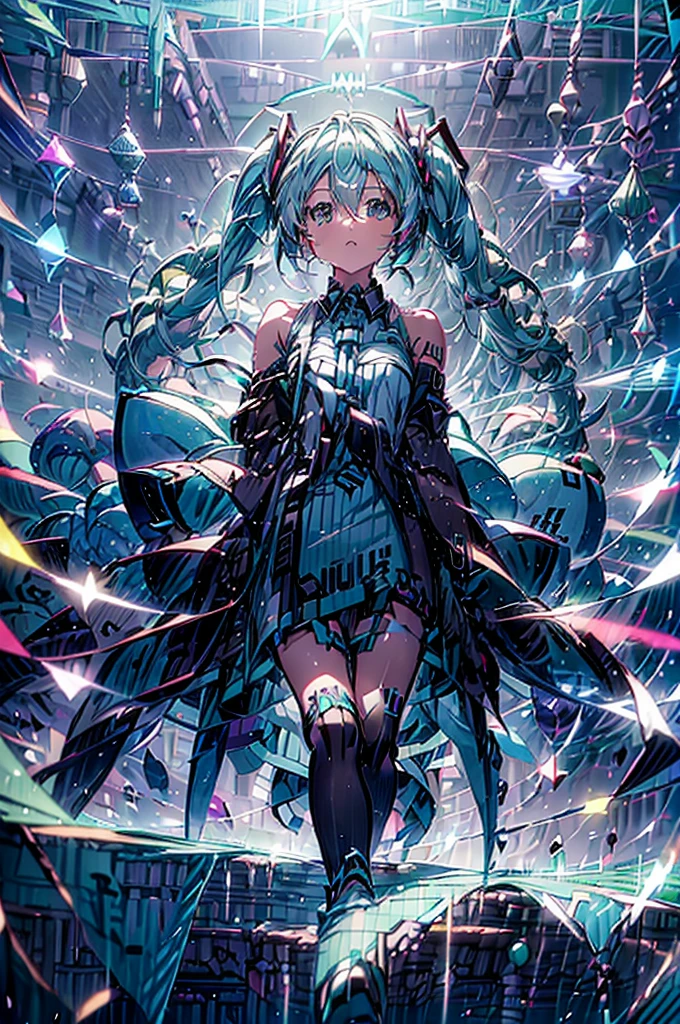 (((Hatsune Miku))、Green Tweetail、The Diva of the Cyber World、(Background home)((Birthday party))