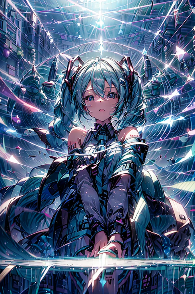 (((Hatsune Miku))、Green Tweetail、The Diva of the Cyber World、(Background home)((Birthday party))