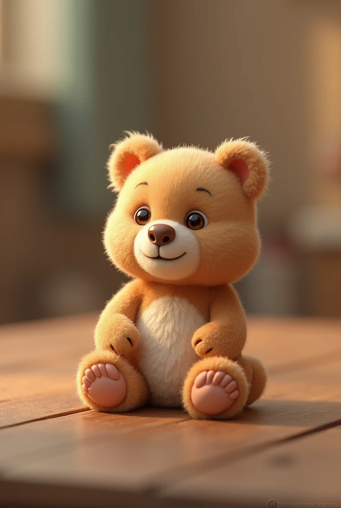 Little bear on the table