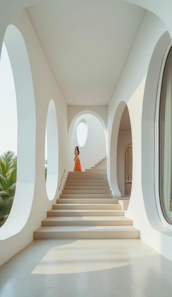 professional photograph of a ball villa,__perspective__, bold lines, hyper detailed, warm natural lighting, cinematic, film grain, laying , bali villa with tropical plants and palm trees in the background, cream stone stairs and cut out archs, (intricate details, masterpiece, best quality:1.4),hyper detailed, bright extensive palette, warm natural lighting, cinematic, film grain, depth of field, (intricate details, masterpiece, best quality:1.4), mesmerizing, dynamic, dramatic, sensual, dynamic pose, highly detailed, bestRay tracing, light