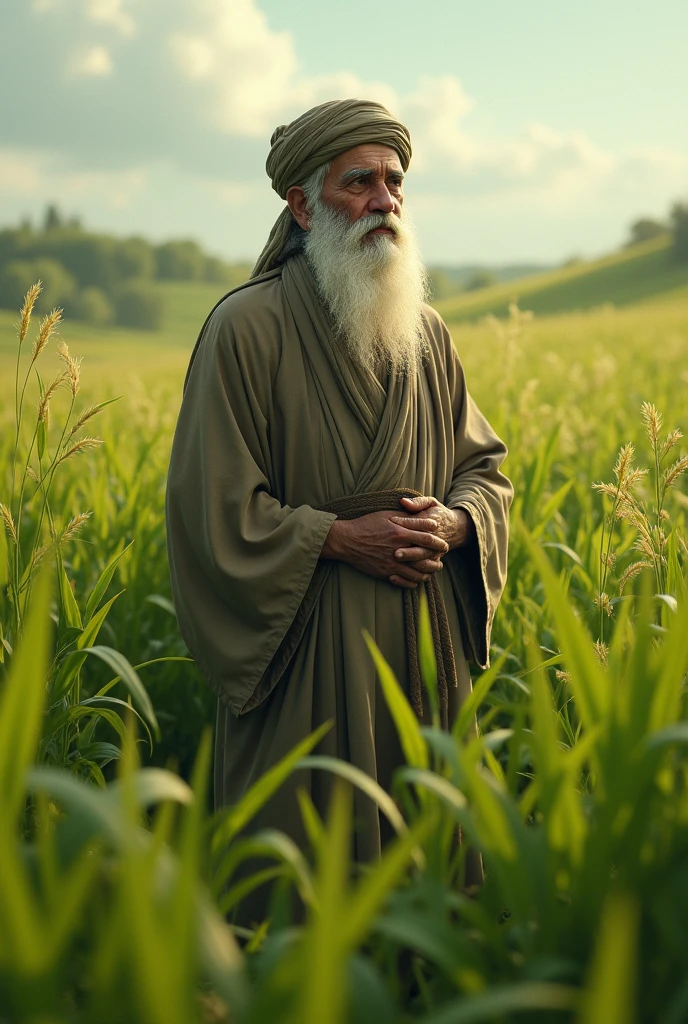 Old hafuz alim looking grass green