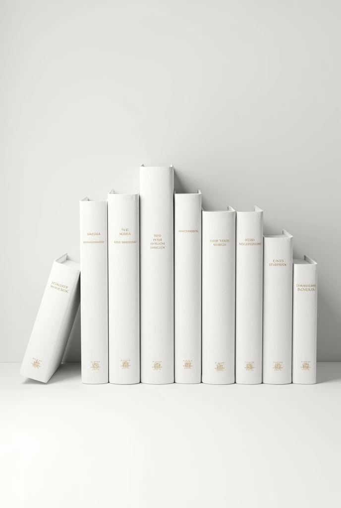 History books in white cloth background