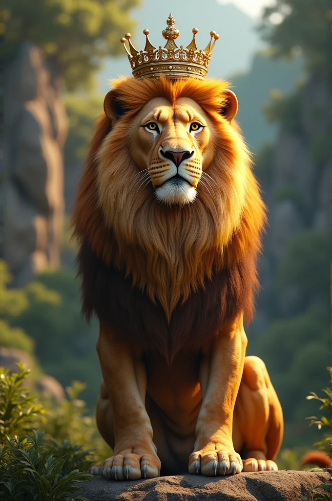 A lion with king 👑 and Nirmal name written on it