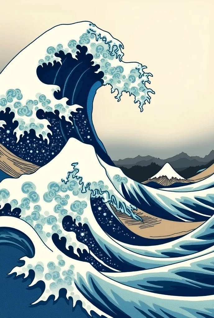 Hokusai Dish Ceramics, Hokusai paintings, Ukiyo-e of large waves,