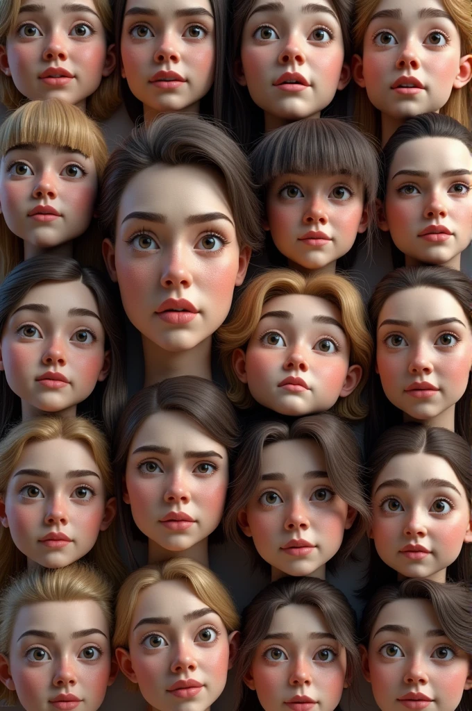 Different faces of people