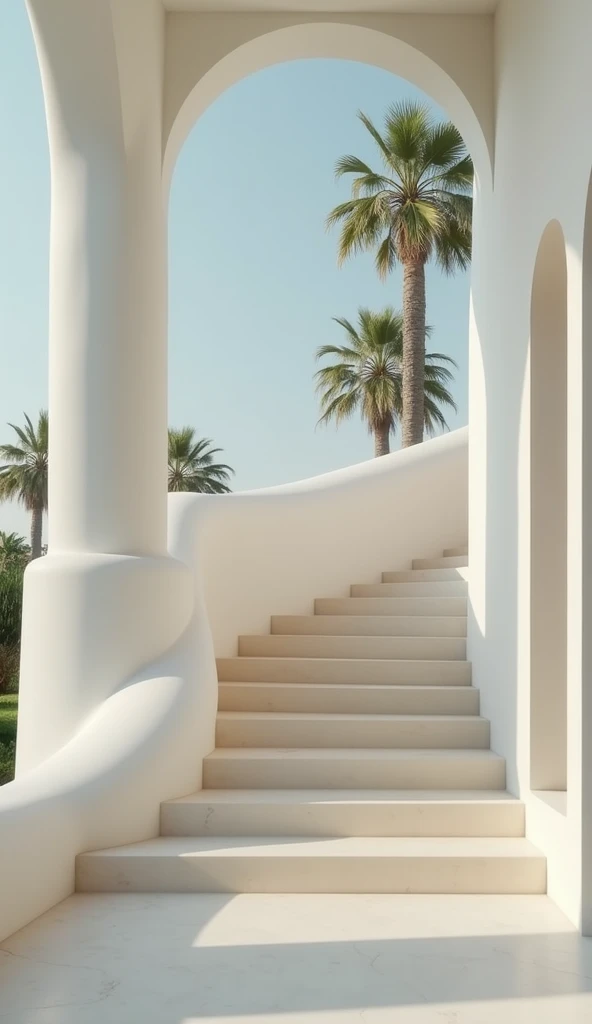 professional photograph of a ball villa,__perspective__, bold lines, hyper detailed, warm natural lighting, cinematic, film grain, laying , bali villa with tropical plants and palm trees in the background, cream stone stairs and cut out archs, (intricate details, masterpiece, best quality:1.4),hyper detailed, bright extensive palette, warm natural lighting, cinematic, film grain, depth of field, (intricate details, masterpiece, best quality:1.4), mesmerizing, dynamic, dramatic, sensual, dynamic pose, highly detailed, bestRay tracing, light