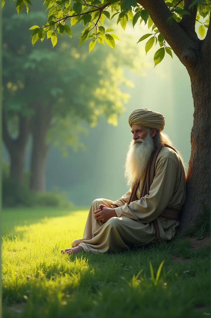 Old hafiz alim looking small grass green.