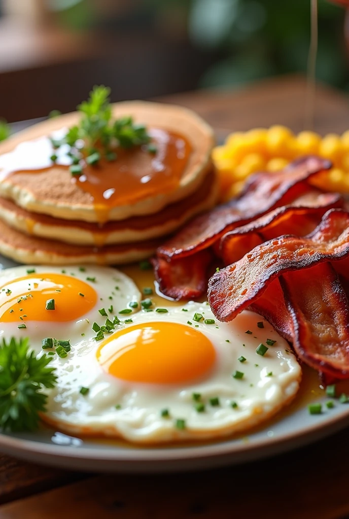Morning breakfast food for American