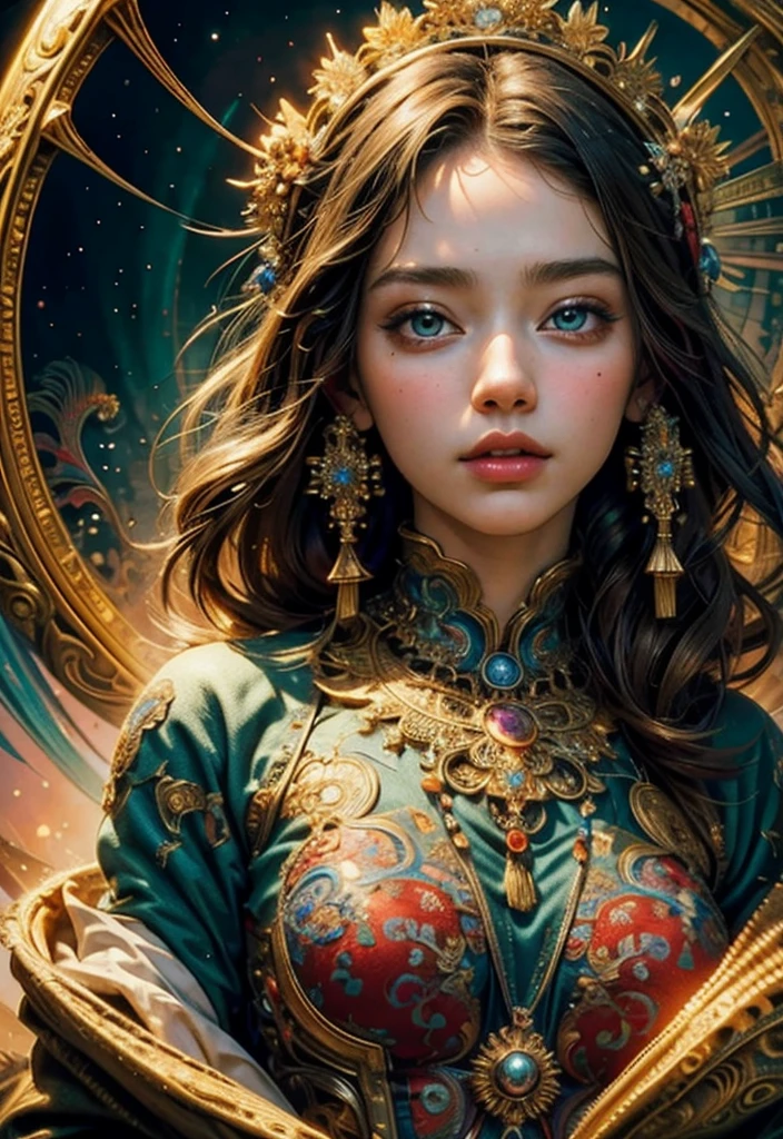 (masterpiece, Highest quality, Highest quality, Official Art, Beautiful and beautiful:1.2), (1 girl), Very detailed,(Fractal Art:1.3),colorful,Maximum details