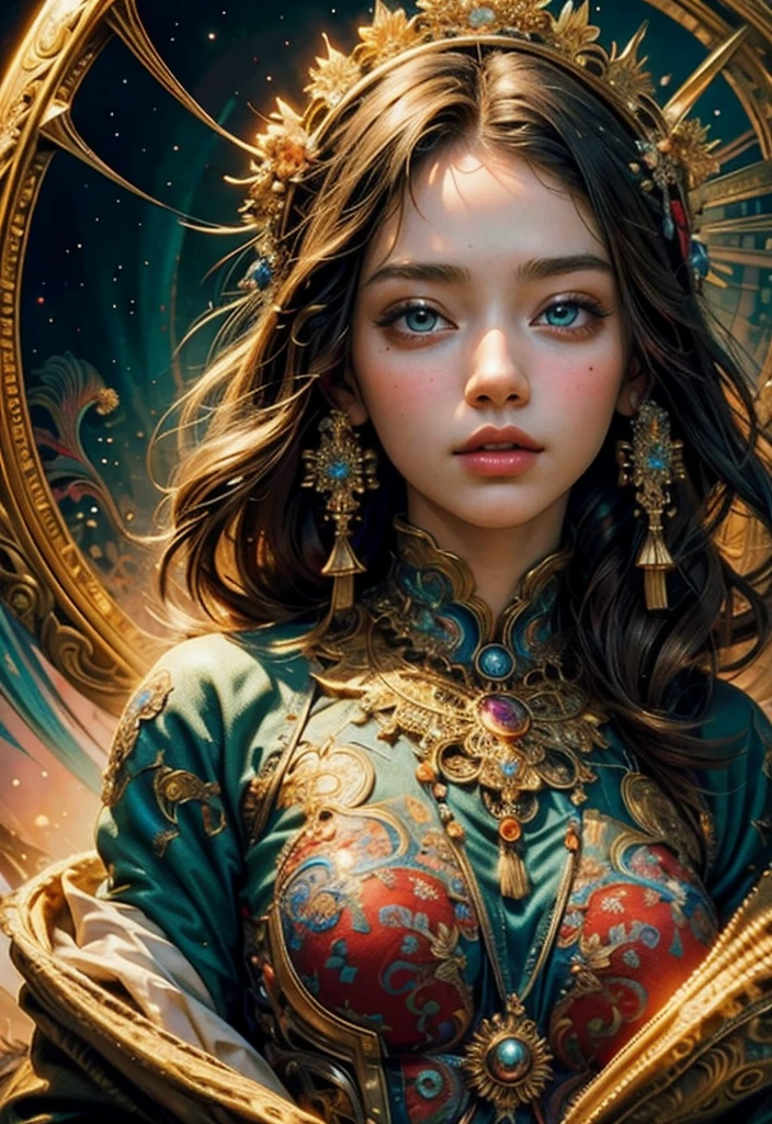 (masterpiece, Highest quality, Highest quality, Official Art, Beautiful and beautiful:1.2), (1 girl), Very detailed,(Fractal Art:1.3),colorful,Maximum details