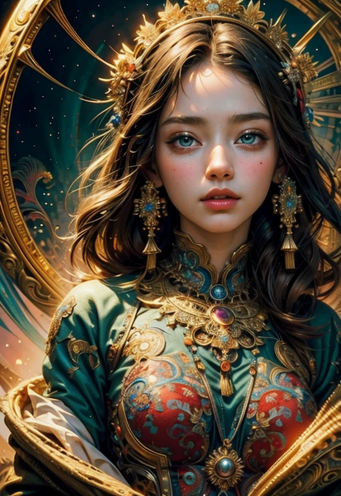 (masterpiece, Highest quality, Highest quality, Official Art, Beautiful and beautiful:1.2), (1 girl), Very detailed,(Fractal Art:1.3),colorful,Maximum details