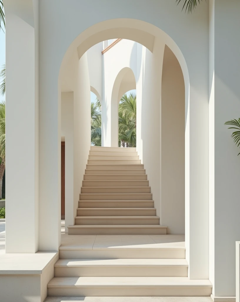 professional photograph of a ball villa,__perspective__, bold lines, hyper detailed, warm natural lighting, cinematic, film grain, laying , bali villa with tropical plants and palm trees in the background, cream stone stairs and cut out archs, (intricate details, masterpiece, best quality:1.4),hyper detailed, bright extensive palette, warm natural lighting, cinematic, film grain, depth of field, (intricate details, masterpiece, best quality:1.4), mesmerizing, dynamic, dramatic, sensual, dynamic pose, highly detailed, bestRay tracing, light