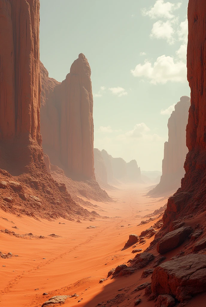 Desert planet landscape