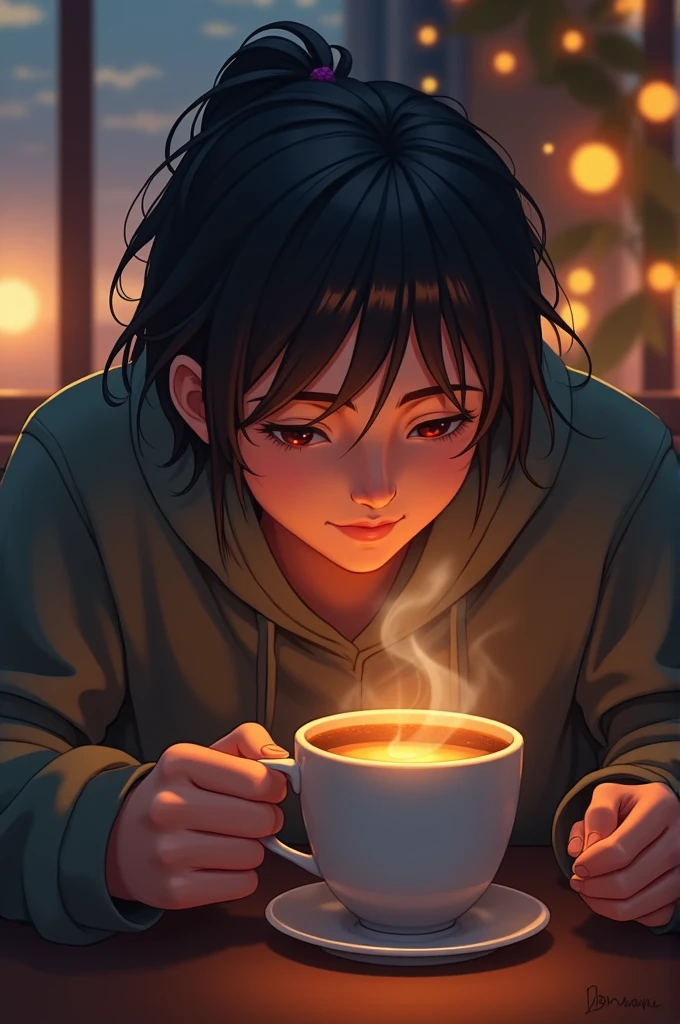 The evening time is the best time to enjoy a relaxing cup of coffee that will make you forget all your worries Hope you have a great time Good Evening”