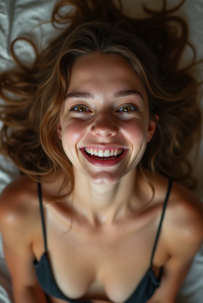 (cute 18yo Welsh girl's face and body by J. Scott Campbell and Chris Leib and Brad Kunkle:1.45), (brown_haired:1.15), (huge horny Smile e:1.05), (big bright eyes:1.05),top down POV on the sitting on the floor with her mouth open, tits Out, topless, (((nice tits hanging Out))) spit in her face , ahegao, drooling, Fake lips, thick lips, bimbo lips, sloppy wet face, spit all over her face