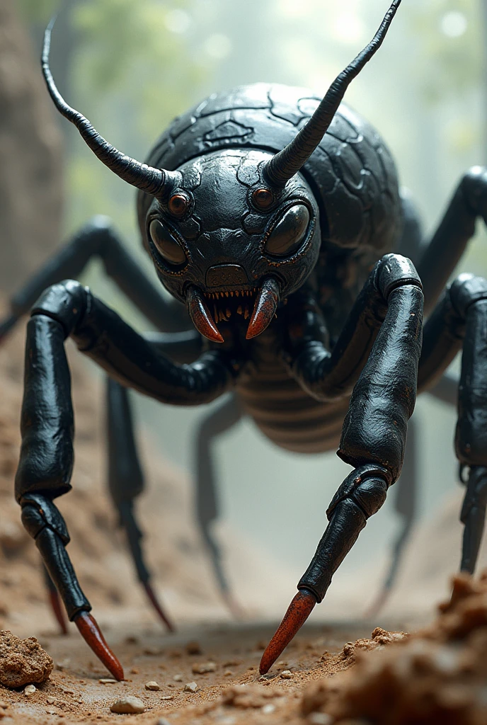 Ant big black dangerous ant