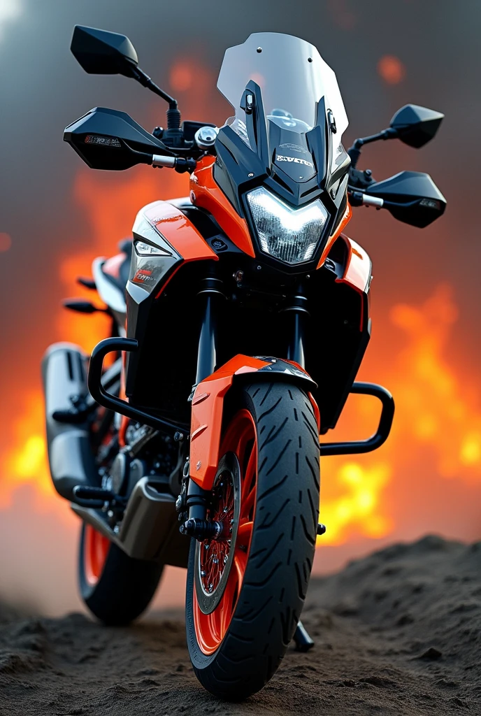 A ft vertical motorcycle ktm super adventure 1390 in 4k best quality