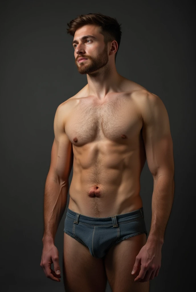 A man with nothing on with an penis