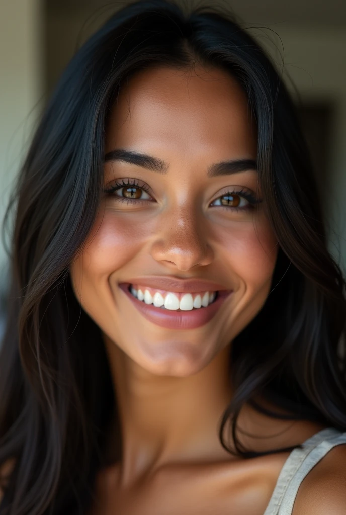 !generate "SeaArt Infinity" --prompt "high resolution photo frontal portrait of a brunette woman that has a stunning portrait of Sarah Bennett, a Brazilian beauty with flawless golden tan skin, honey-colored eyes, and full pink lips. She has long, straight black hair cascading down her back, and her smile exudes seductive charm. Her detailed facial features are captured in UHD and 8K quality, highlighting her natural elegance and sophistication" --style raw --seed "2147483643" --ar 3:4 --iw 0.7 --ref https://media.discordapp.net/attachments/1264245424550580258/1279336510881136681/26e3cacf3c34966ed1510abbfafbbabe_high.webp?ex=66d41279&is=66d2c0f9&hm=f3c4706f1b4e0919891a4a05bf684d60827d43e5644375838ef57827cff98cbd&=&format=webp&width=450&height=564