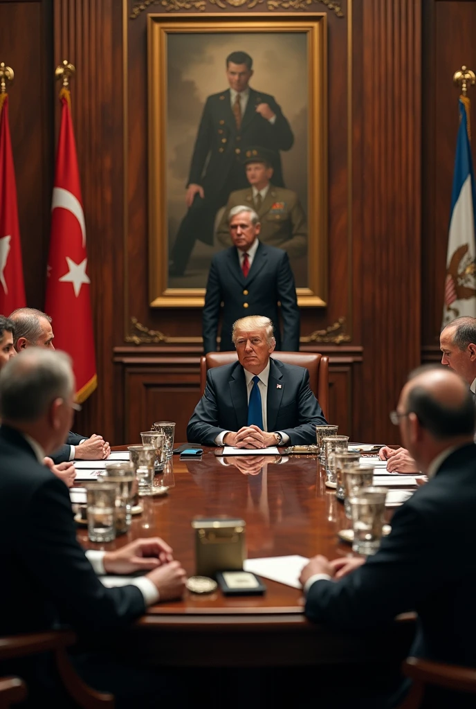 
The president and the leader of powerful nations united against one man, Dev. They are in a meeting with the power full people and the powerful Nation and their army leaders. Not like that like an Assembly
