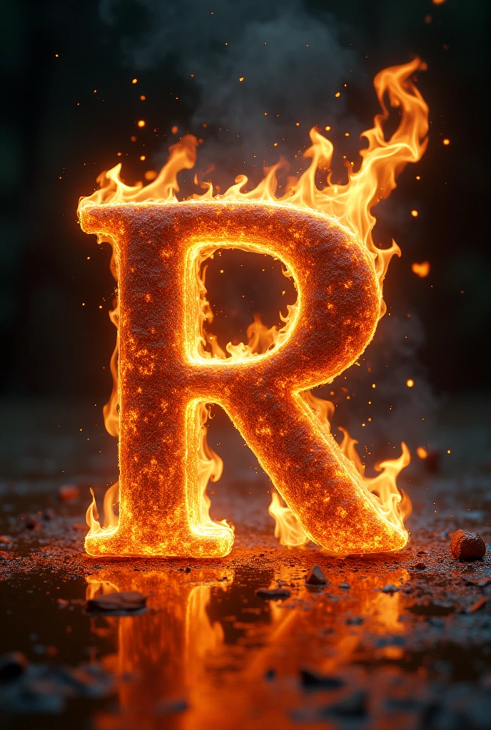 Remix letter fire effect