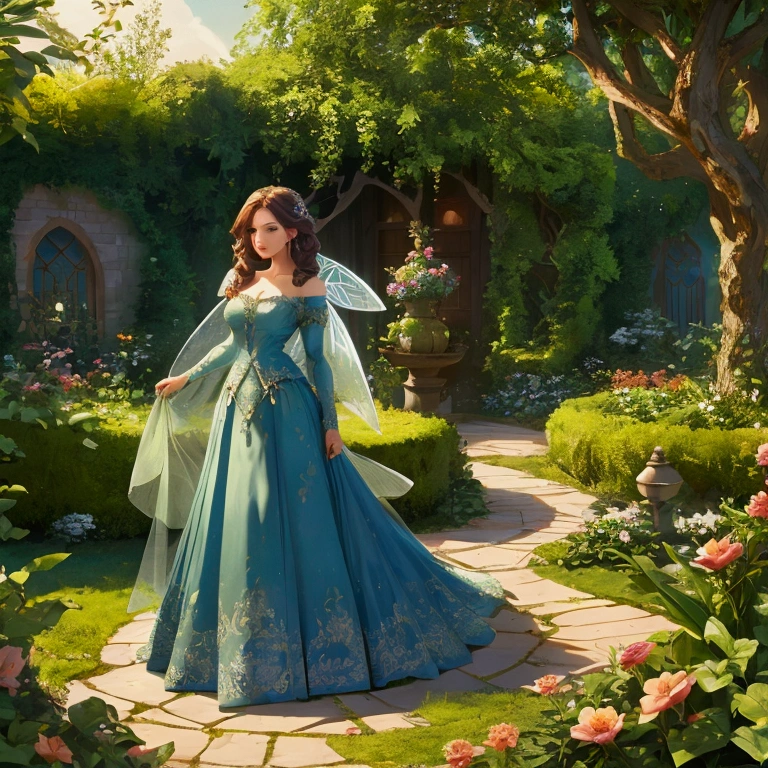 beautiful woman, fairy tales, garden