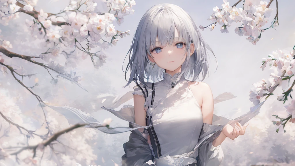 Ultra HD,Look at the viewers, Place your hands behind your back, and, 20-year-old, 非常にshort hair, Long bangs between the eyes, Pale blue eyes, Very detailed,(masterpiece、Highest quality),Gray Hair、Laughter、wonderful, Silver Hair, iris, short hair、 Fluttering Hair、Small face、明るいsmile、(Detailed face) ,Professional Lighting,wonderful風景,blue sky, sunlight,Looking down from above,Portraiture、Open your mouth、Flower Field、Her eyes were shining、Mysterious and enchanting atmosphere。With AI Painting、andてもshort hair, Long bangs between the eyes, Very detailed,(masterpiece、Highest quality)、alone、Gray Hair、Fantasy, Silver Hair, Fantasyな風景、smile、Open your mouth、short hair、short hair、hairpin、black eye、Grey Eyes、Beautiful Eyes、Black Shirt、White hoodie