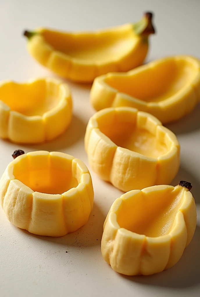 Making molds out of flatted plantain